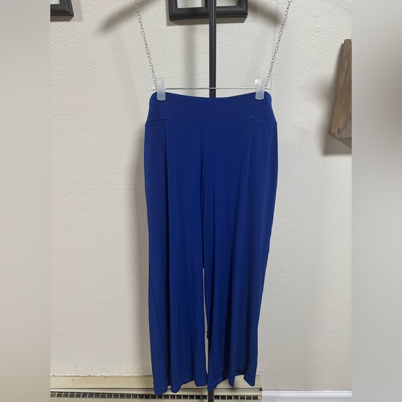 None Pants - NWT Maui Mama Women's Royal Blue Wide-Leg Yoga Slouch Pant